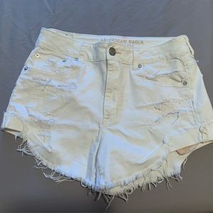 White jean shorts